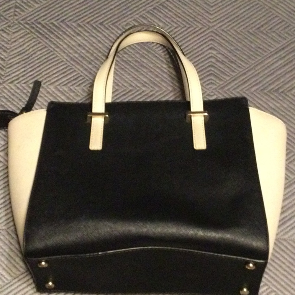 Kate spade black and cream saffiano leather satchel for women - Picture 4 of 9